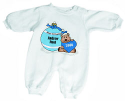 Baby's First Blue Ornament Romper